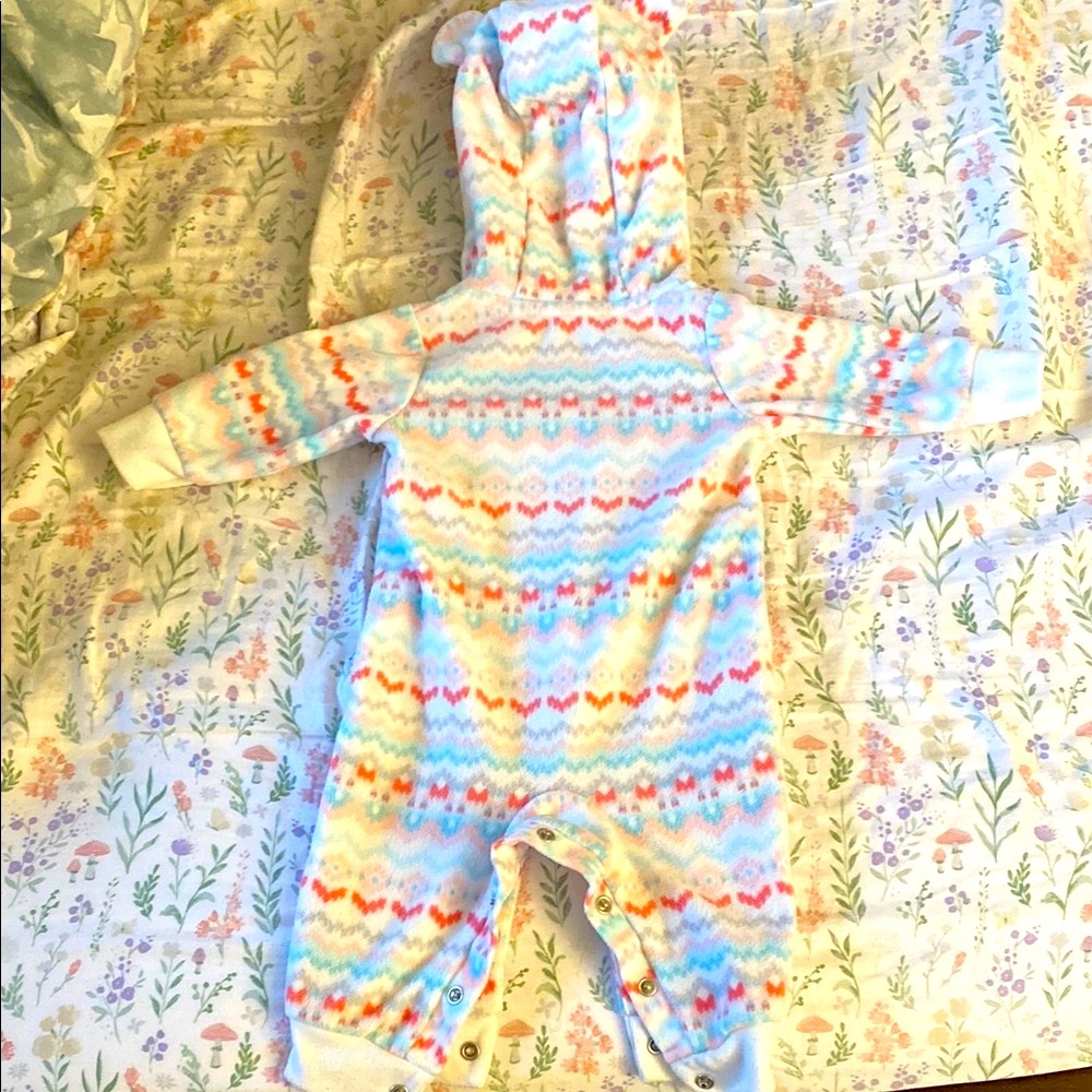 Carter's Colorful Patterned One Piece Fleece 3M - Picture 4 of 8